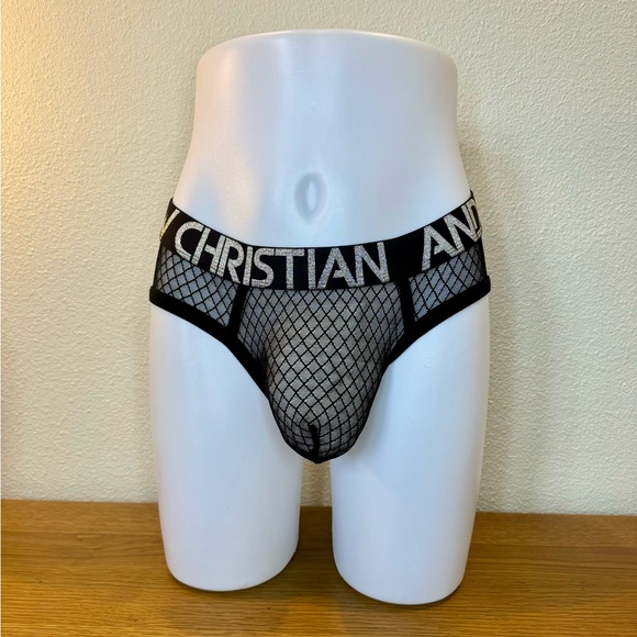 Andrew Christian Mesh See-Through Brief Size Large - Picture 1 of 2